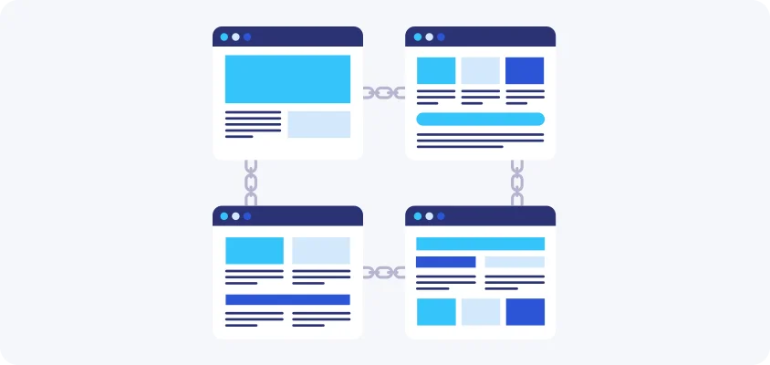 illustration of the link building process