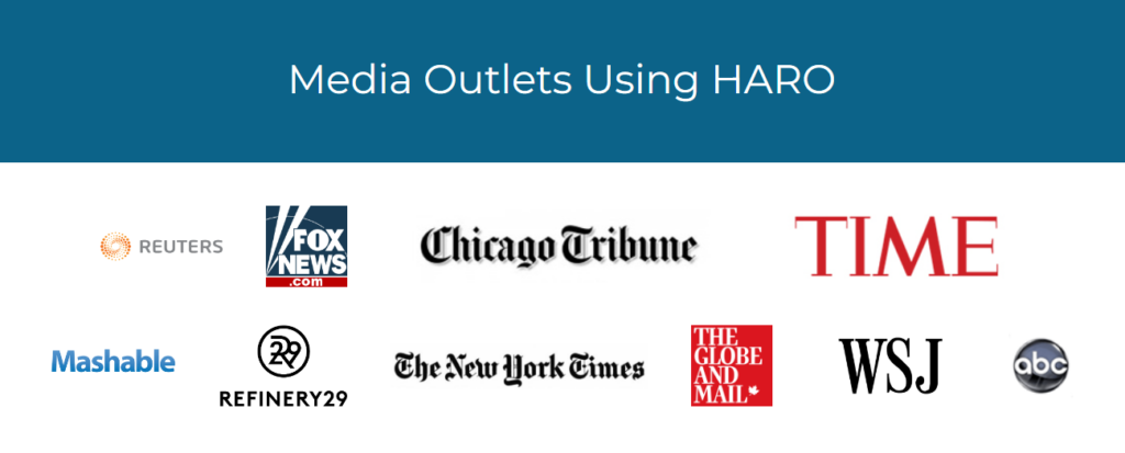 Media Outlets Using HARO and their logos