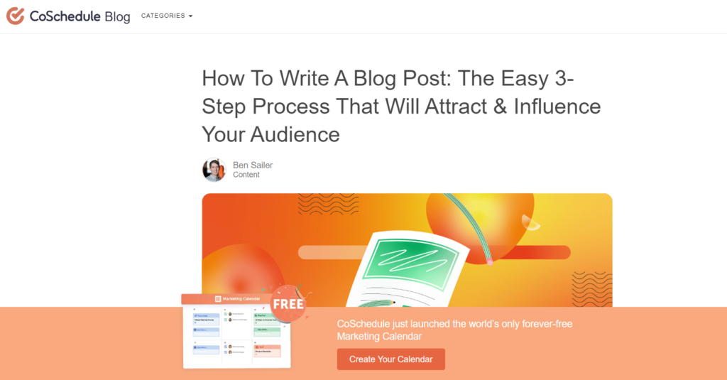  Guide " How to write a Blog Post" by CoSchedule