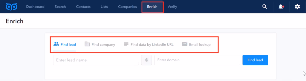 Enrich tool by GetProspect