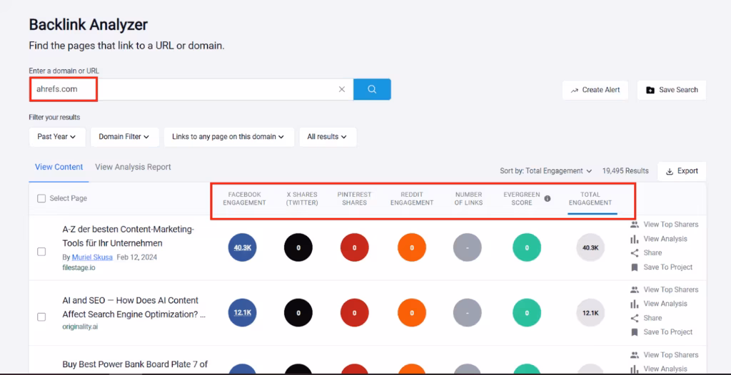 How to use backlink analyzer by BuzzSumo