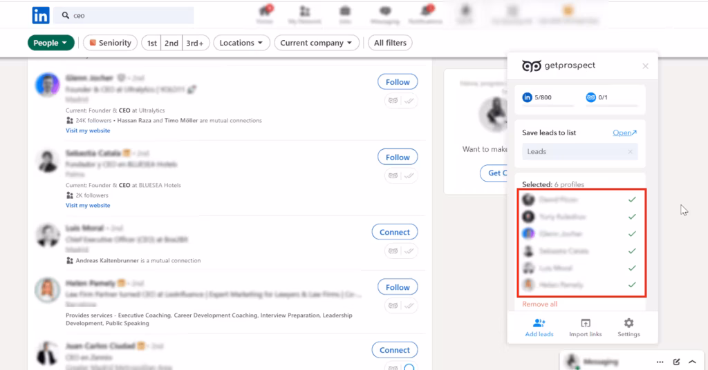 How to use GetProspect finder