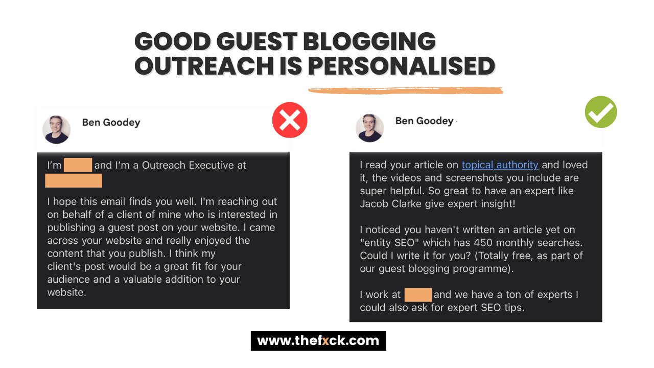 An example of good and bad guest blogging from Ben Goodey