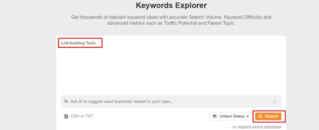 Keyword Explorer by Ahrefs