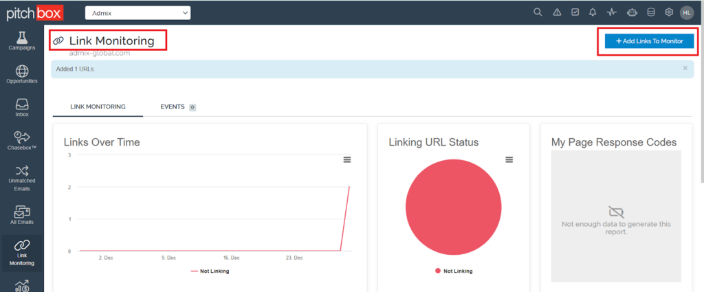 Link Monitoring Tool by PitchBox