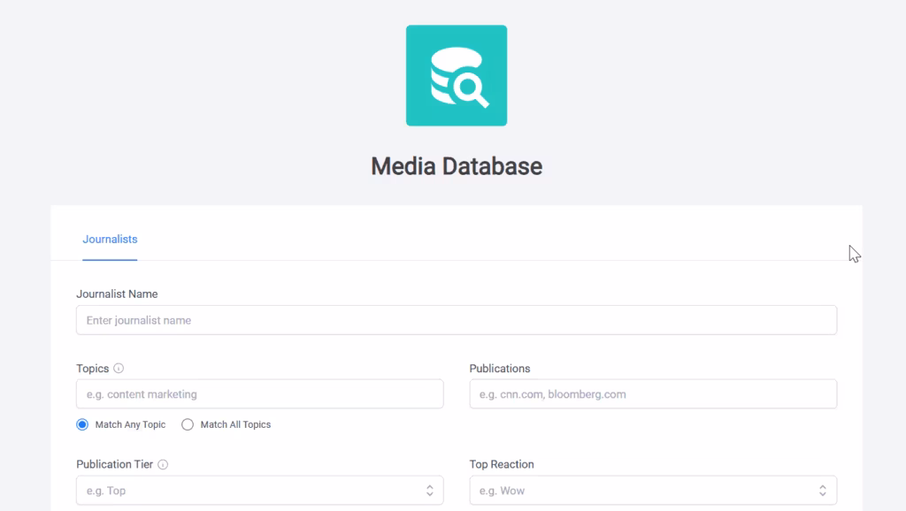 Media Database by BuzzSumo