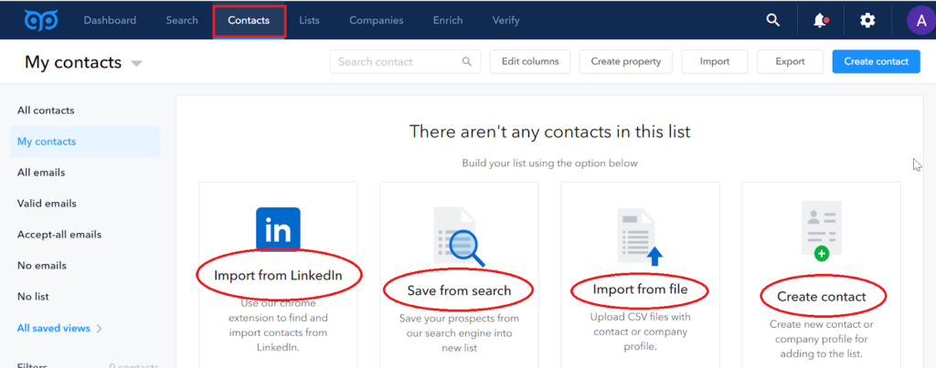 you can use GetProspect as a CRM to organize your contacts