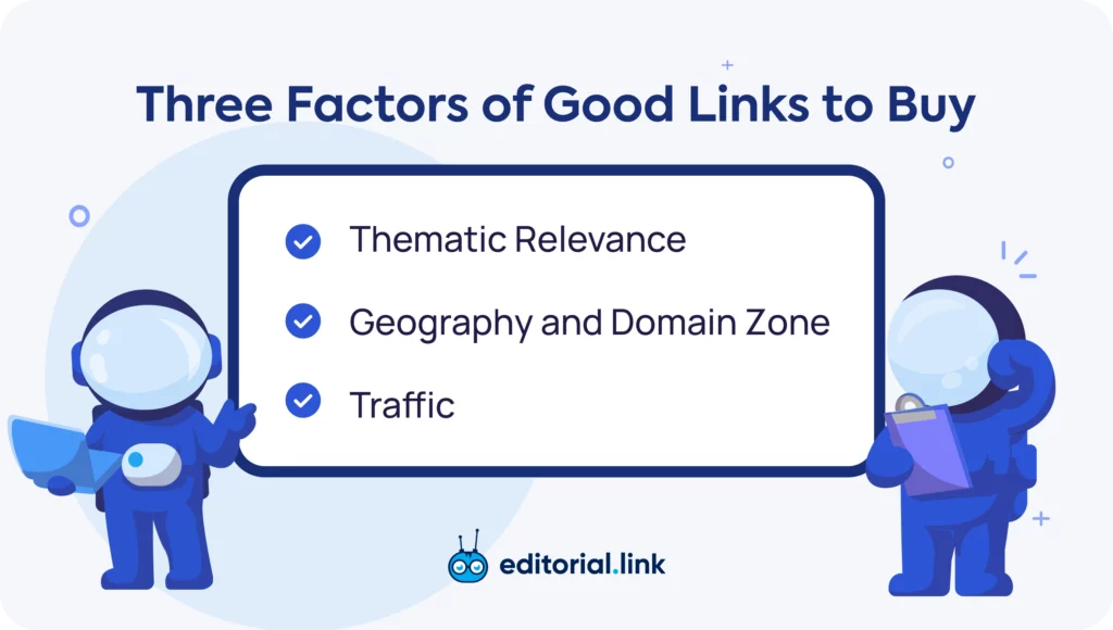 Three Factors of Good Links to Buy