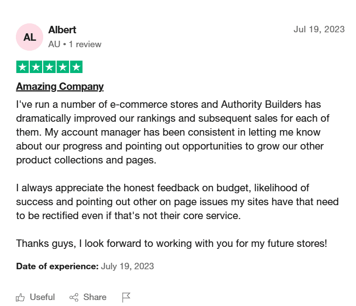Authority Builders reviews on Trustpilot