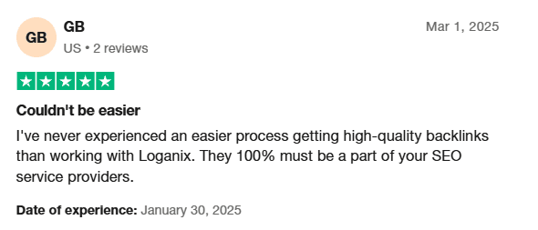 Loganix reviews on TrustPilot