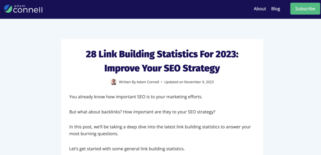 28 Link Building Statistics for 2023