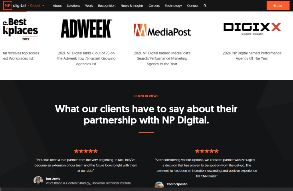 NP Digital premium link building reviews