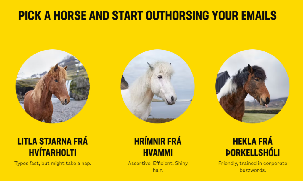 pick a horse and start outhorsing your emails