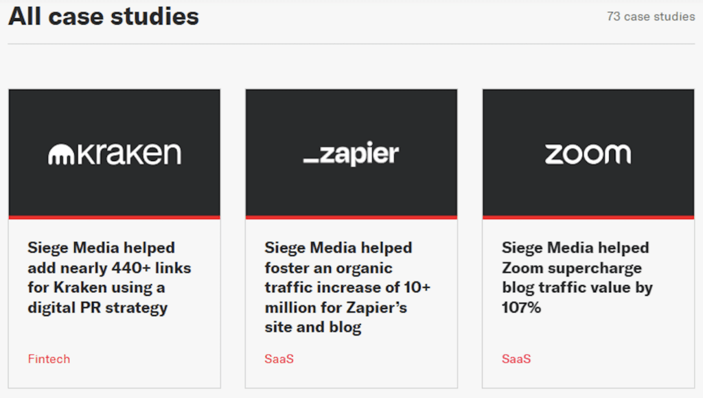 Siege Media link building Case Studies