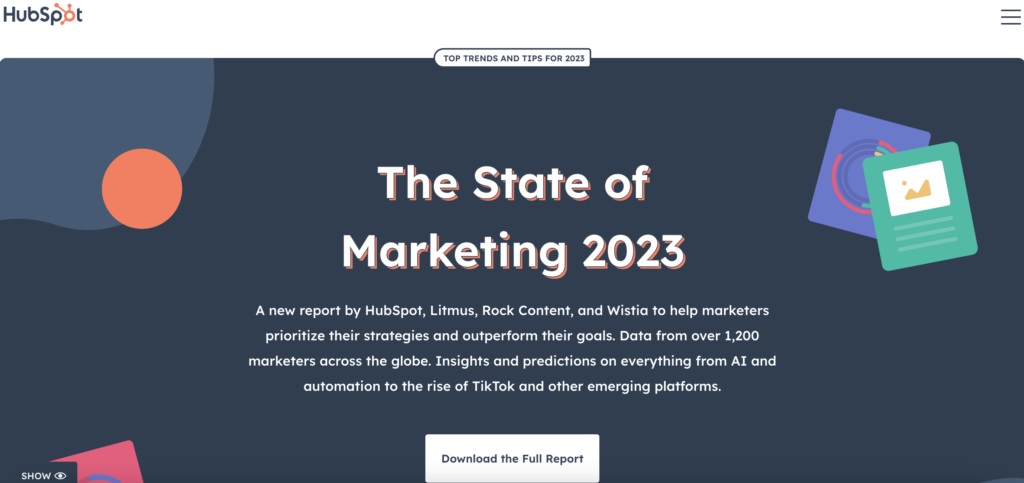The State of Marketing 2023 - by Hubspot
