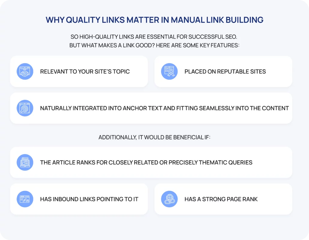 Why quality links matter in manual link building