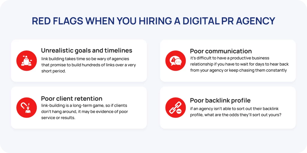 Red flags when you hiring a digital pr agency