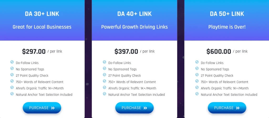 Stellar SEO pricing