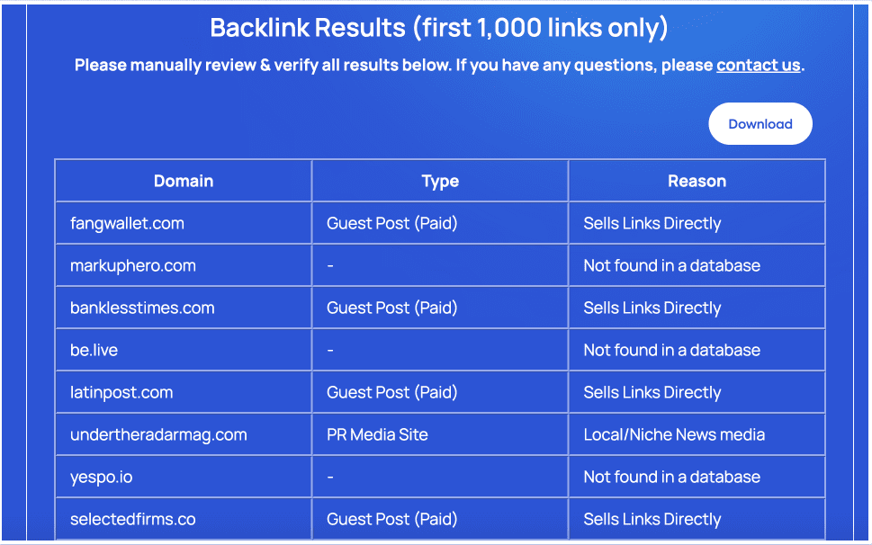 use link type classifer to identify link farm