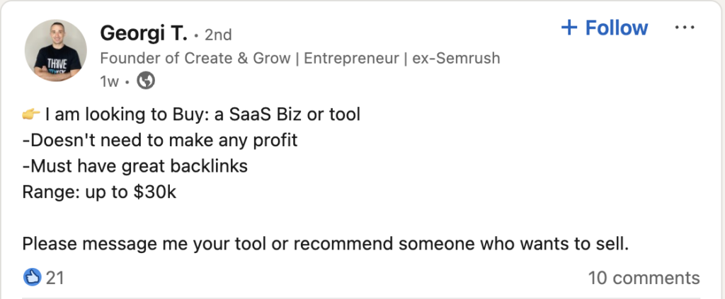 ask online to buy SaaS bis or tool