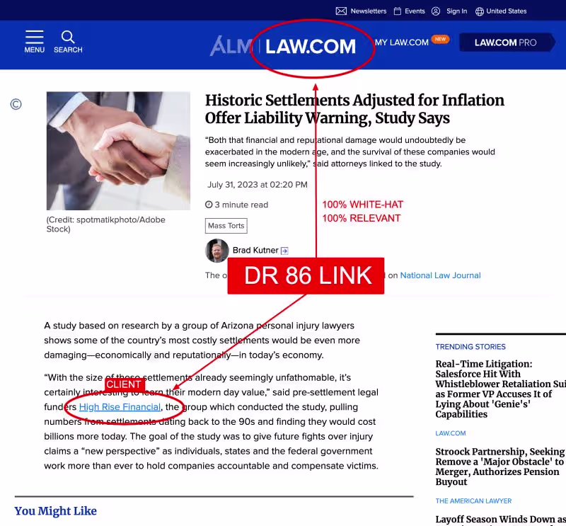 Digital PR for legal niche