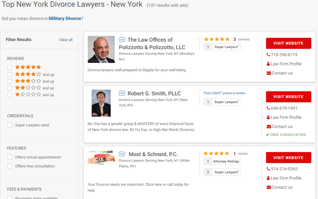 example of legal directory