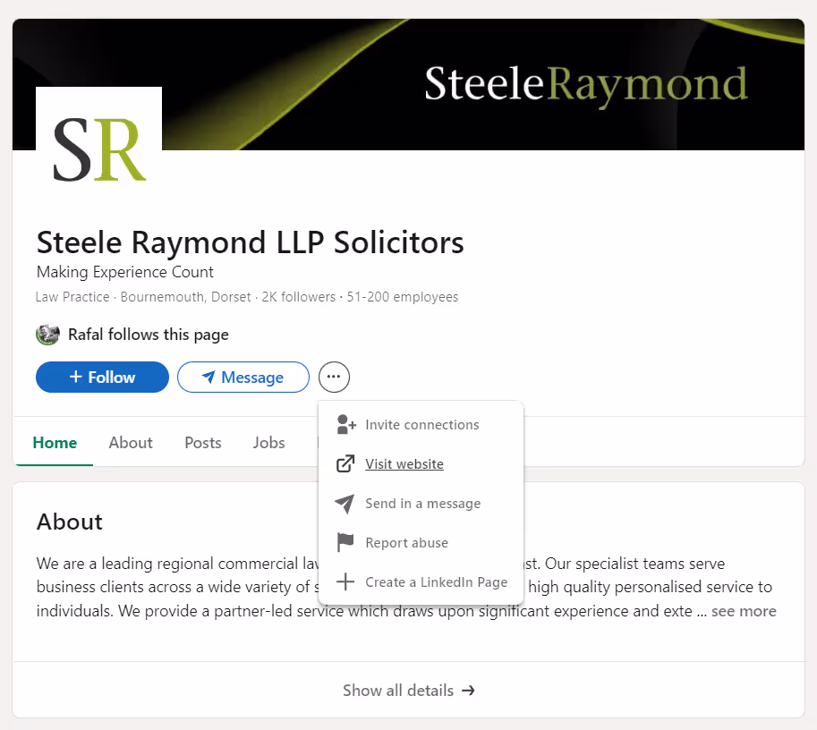 Get social link for law niche