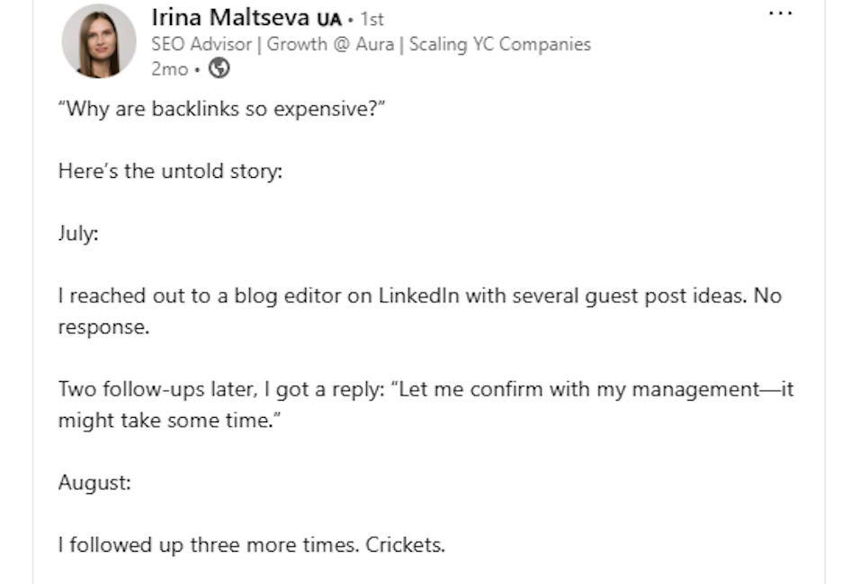 Irina Maltseva about guest posting