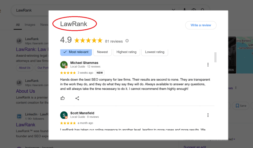 Lawrank reviews