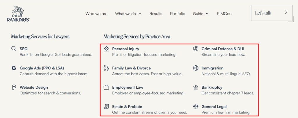 Rankings io services