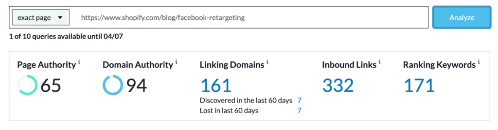 Shopify’s Complete Guide to Facebook Retargeting is a great example of a linkable asset.