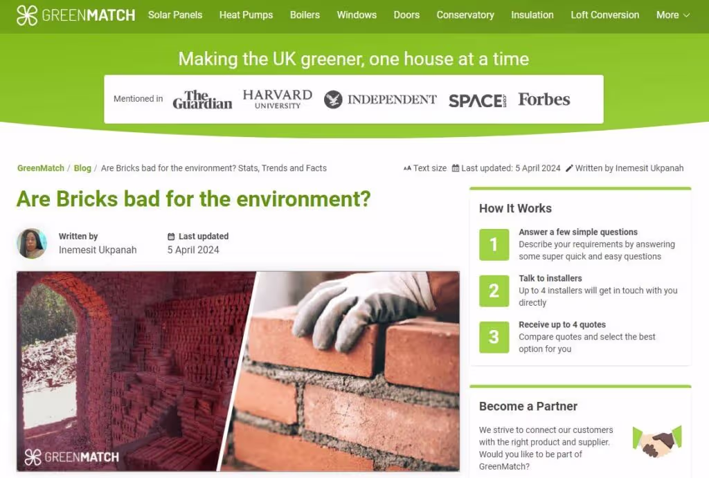 Example of linkable assets for real estate industry