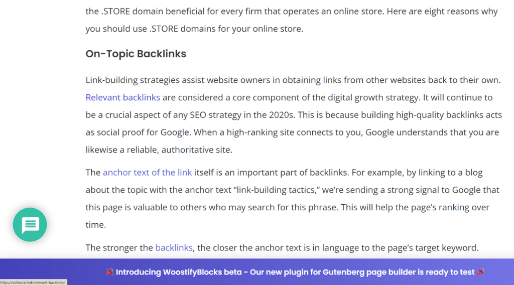 example of niche edits link