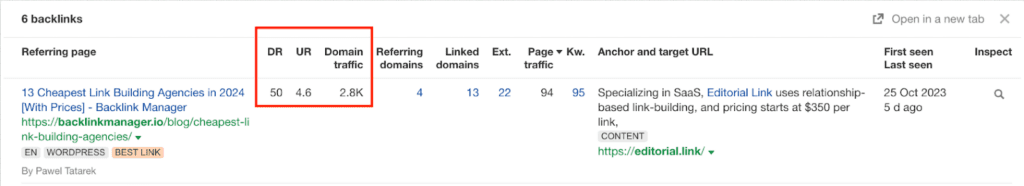 High quality backlinks must be relevant