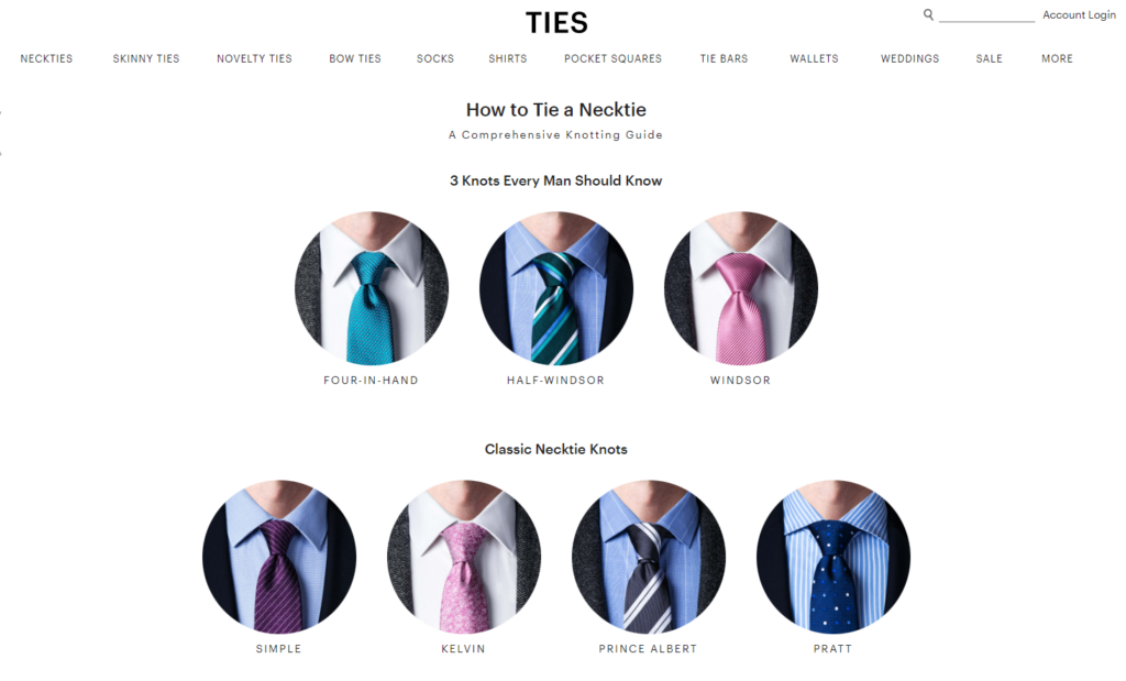 How to tie a necktie guide
