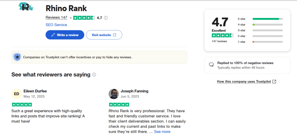 Rhino Rank reviews