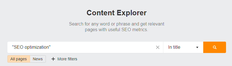 using content explorer for blogger outreach