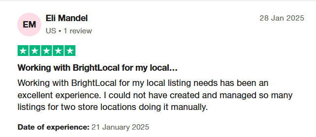 Brightlocal reviews