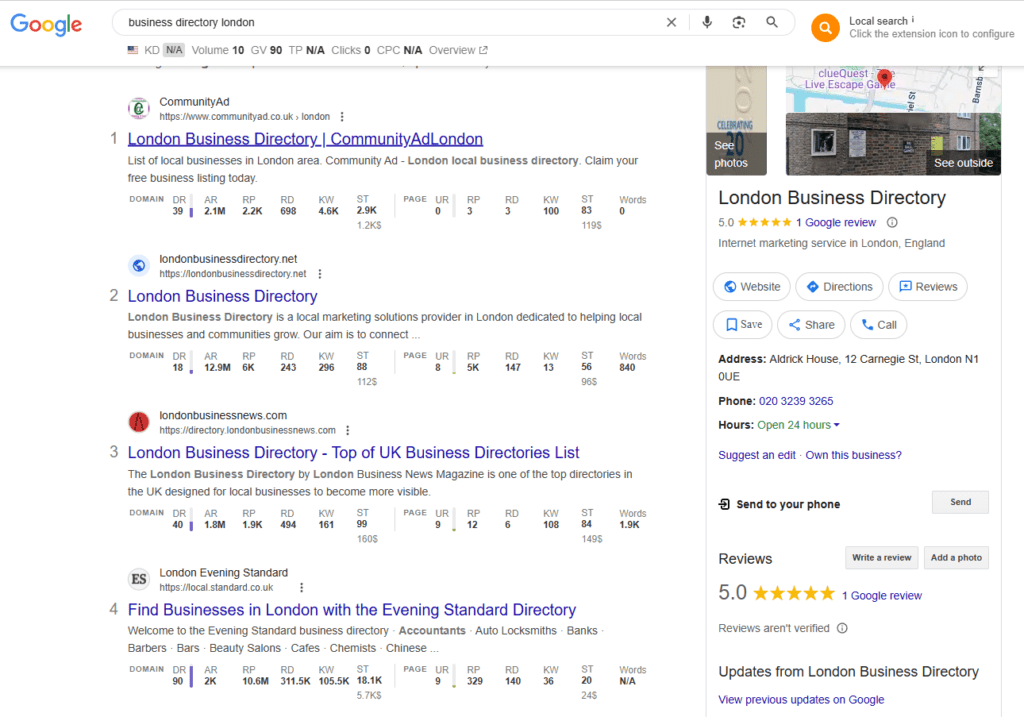 example of local business directory