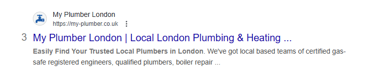 Lots of the results are for business directories, like My Plumber London