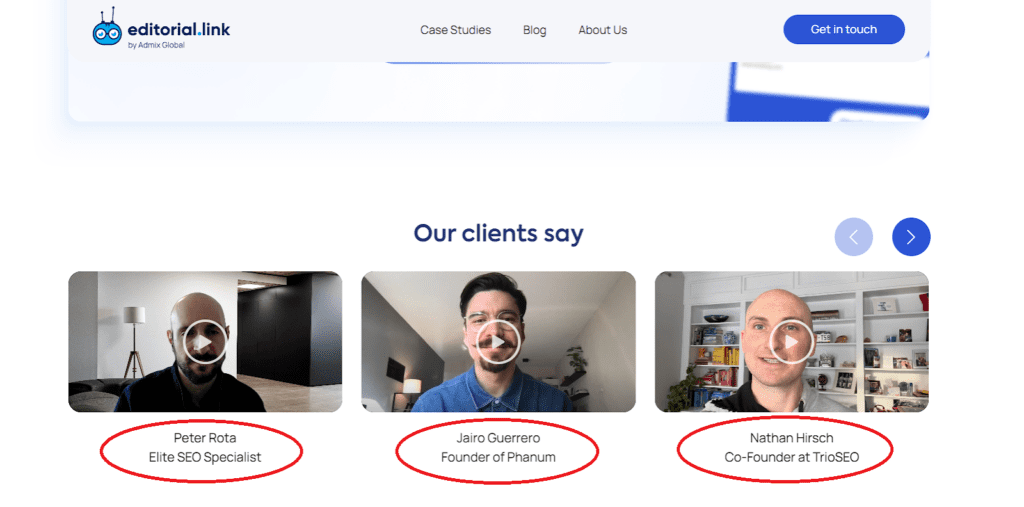 Editorial.Link clients review