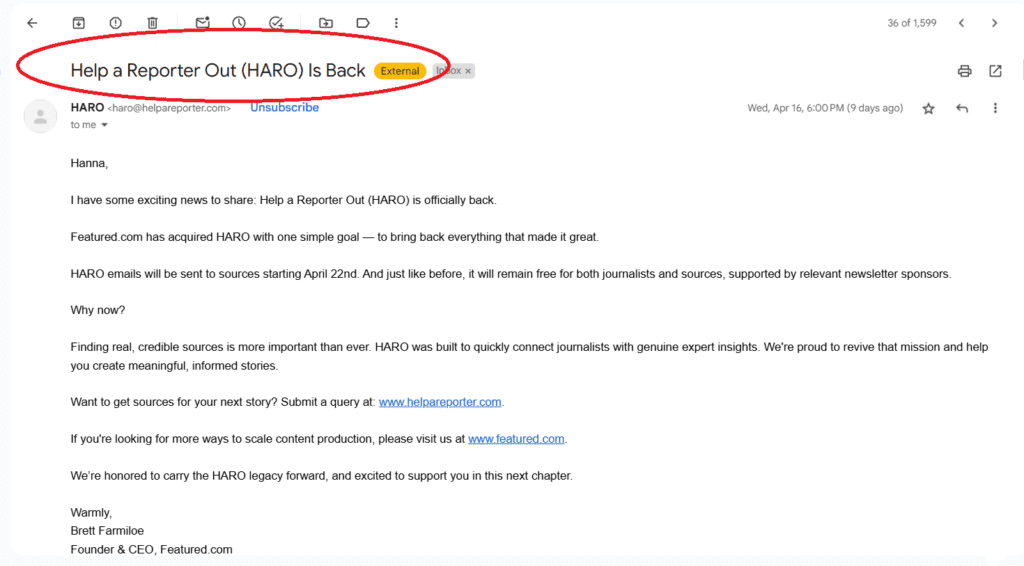 HARO is back