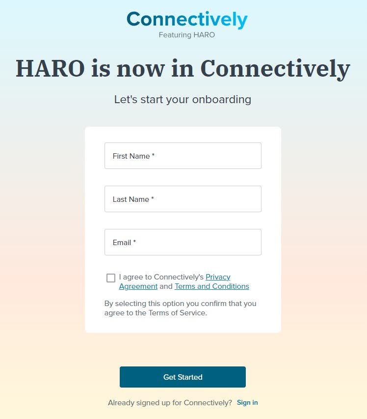 haro is now in Connectively