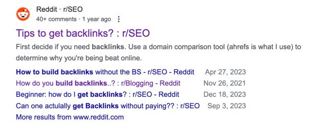 how to get backlinks on reddit thread