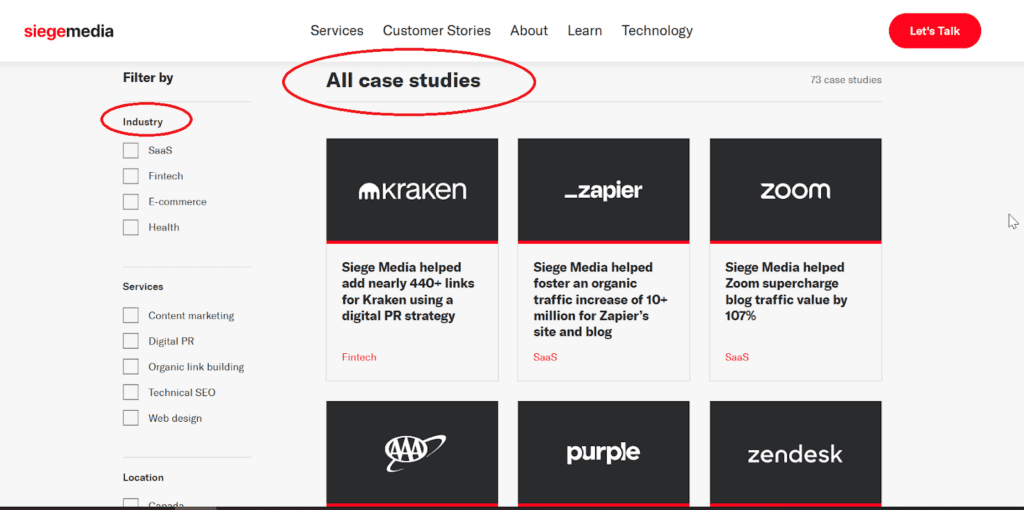 Siege Media case studies