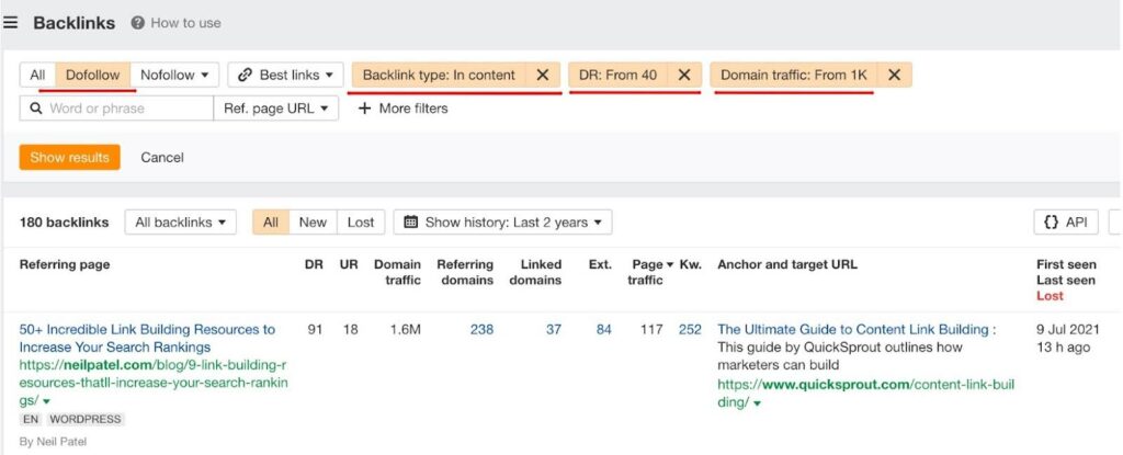 apply filters based on your project’s specific needs