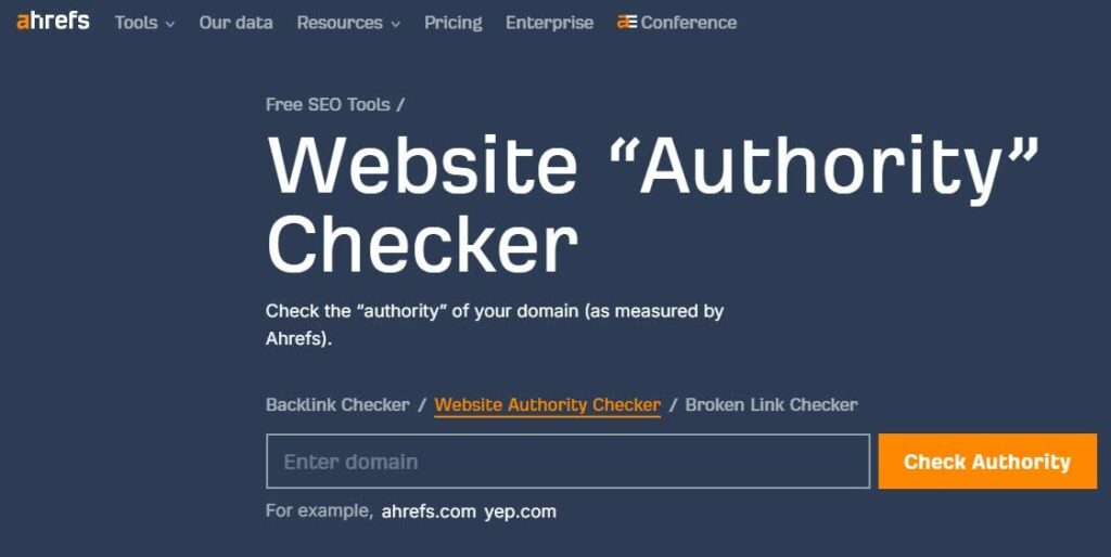 website authority checker