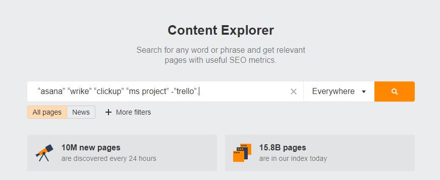 can find them with Content Explorer by typing