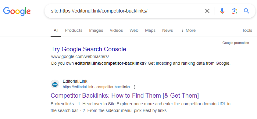 check backlink indexing