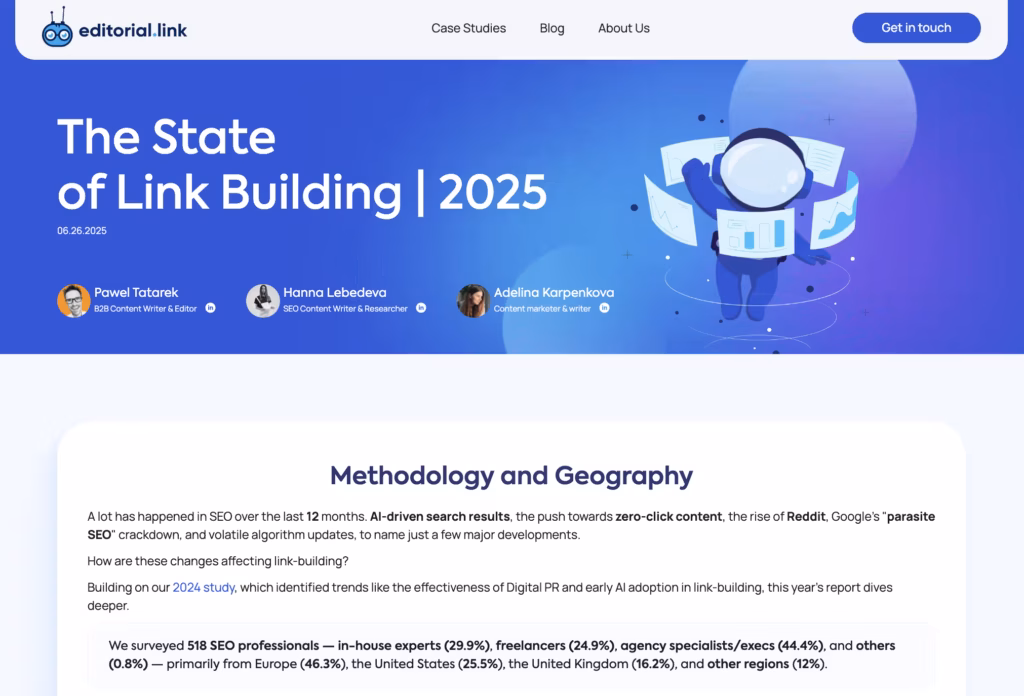 Example of research and statistics